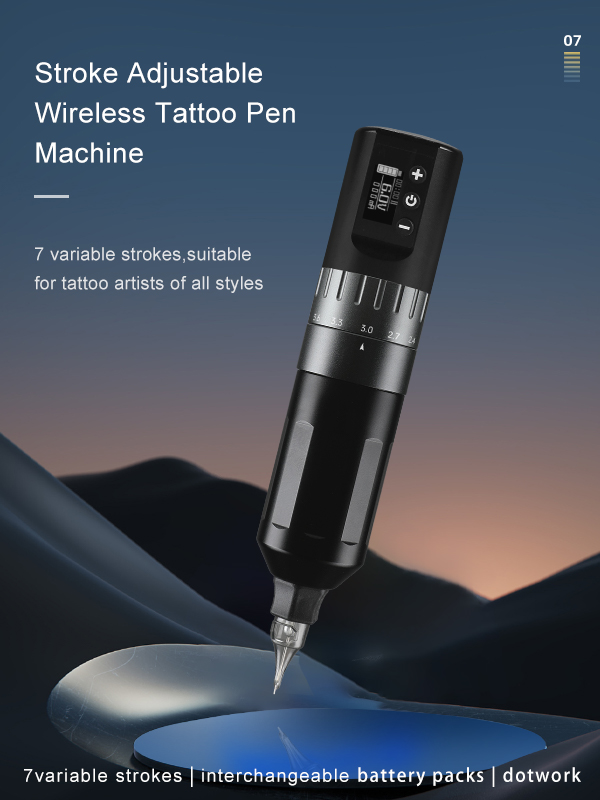 Stroke Adjustable Wireless Tattoo Pen Machine